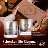 Whiskey Gläser - 2er Geschenkset mit Sprüchen (2 x 350 ml)