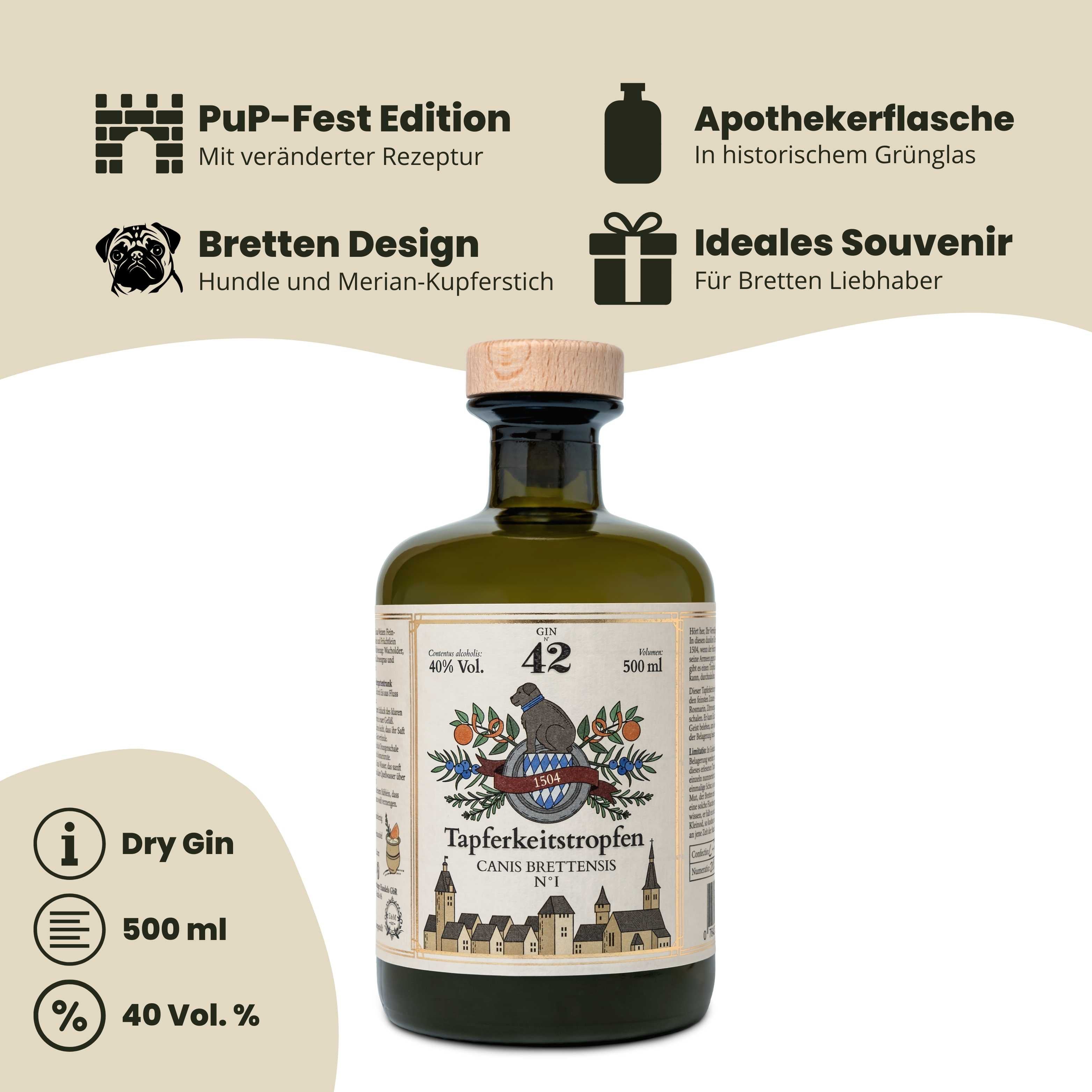 Gin 42 Tapferkeitstropfen - Peter-und-Paul Fest Edition 40 % Vol. 0,5 L