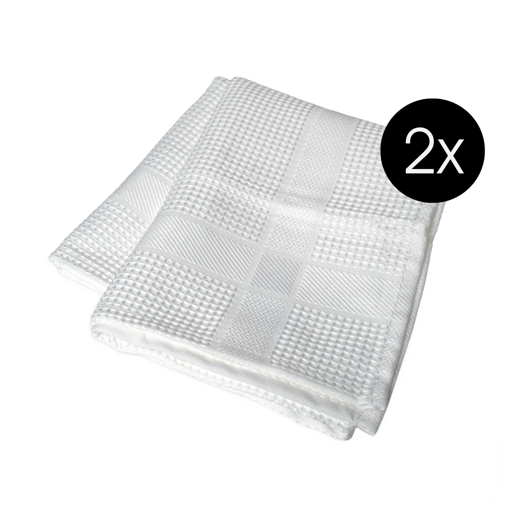 MOMENT WHITE – Premium Poliertuch 2er Set (50×50 cm)