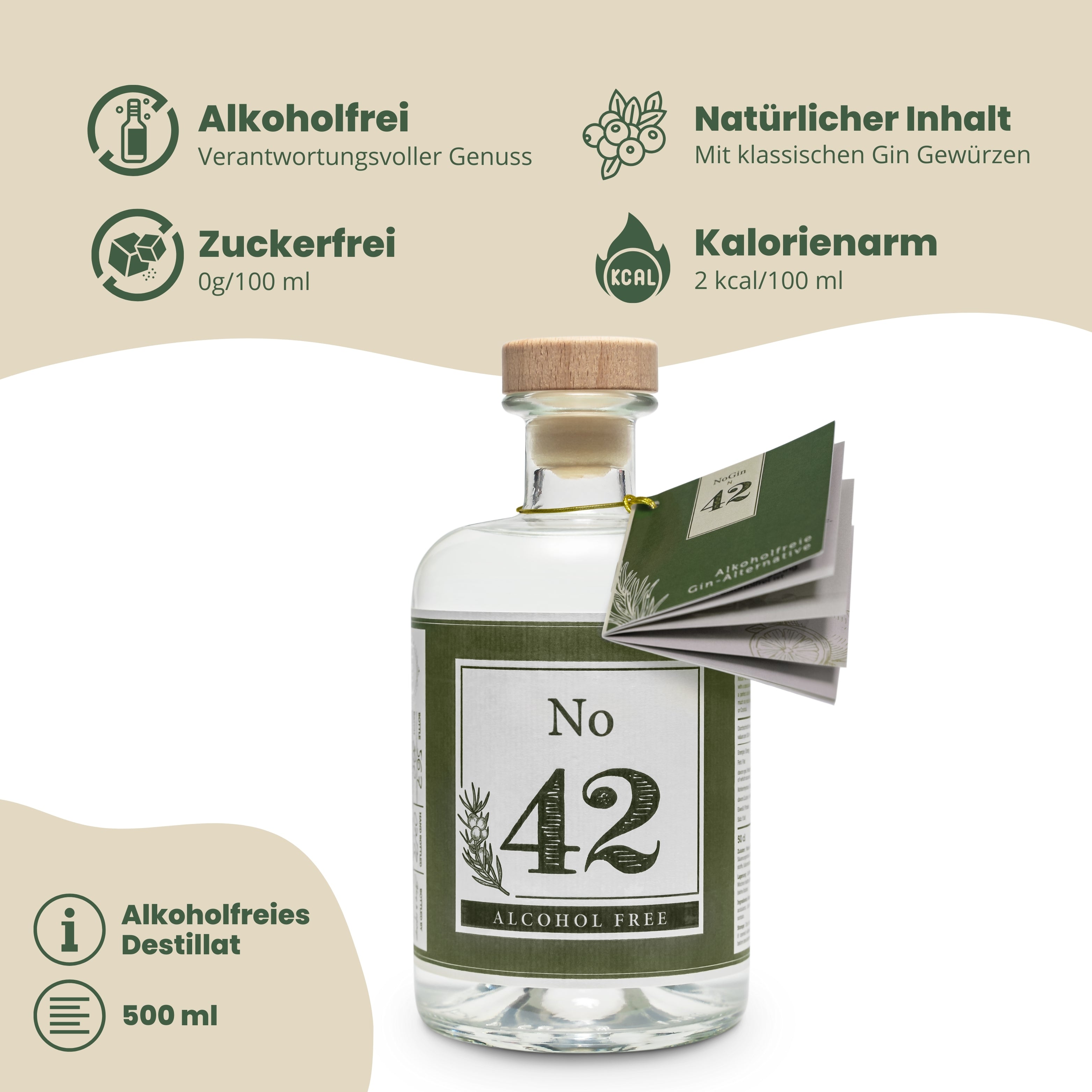 N° 42 – Distillat botanique sans alcool au genièvre 0,5 l