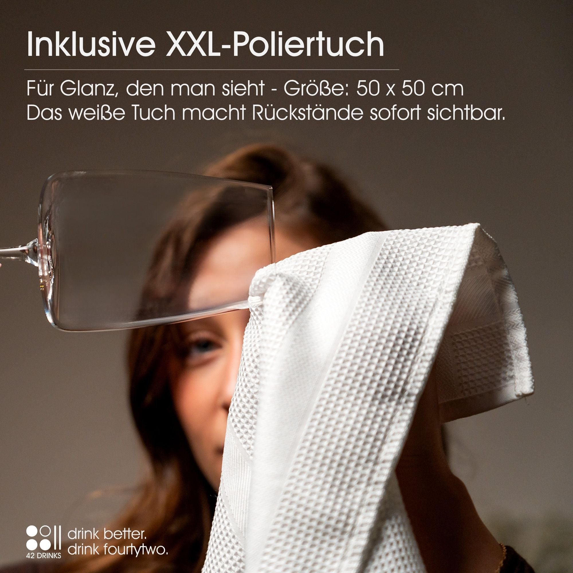 MOMENT WHITE – 6er Set Weißweingläser (420 ml) inkl. Poliertuch