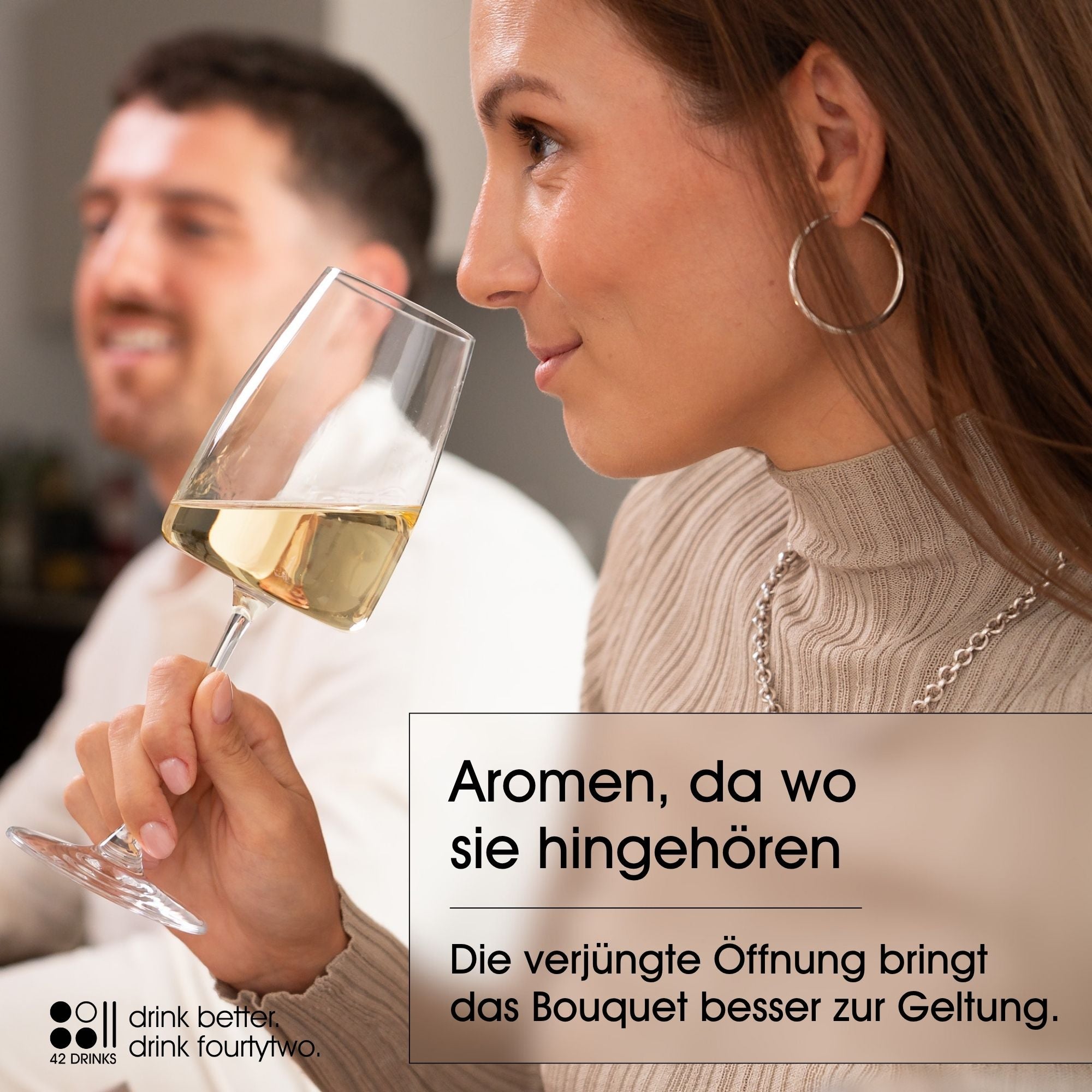 MOMENT WHITE – 6er Set Weißweingläser (420 ml) inkl. Poliertuch