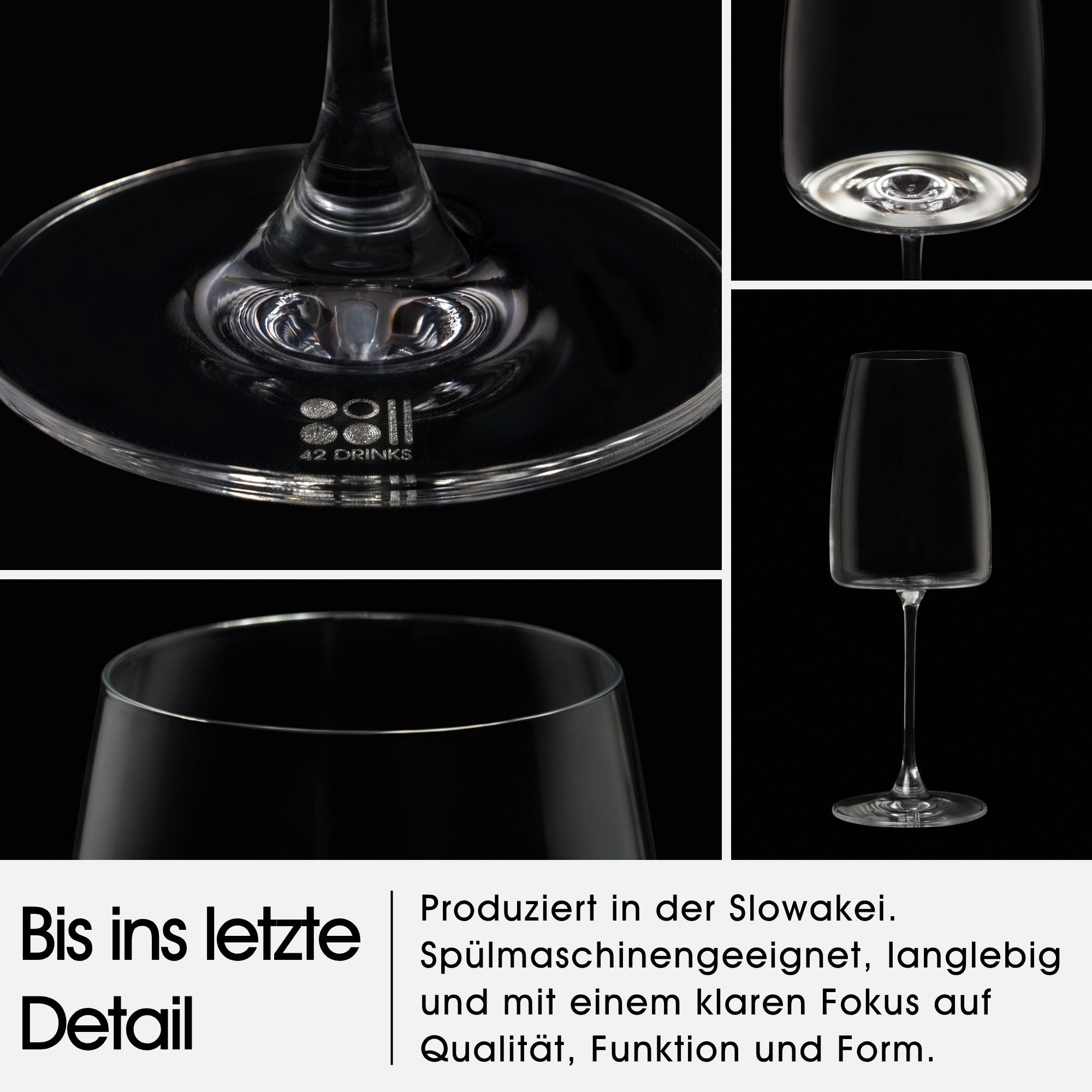 MOMENT WHITE – 6er Set Weißweingläser (420 ml) inkl. Poliertuch