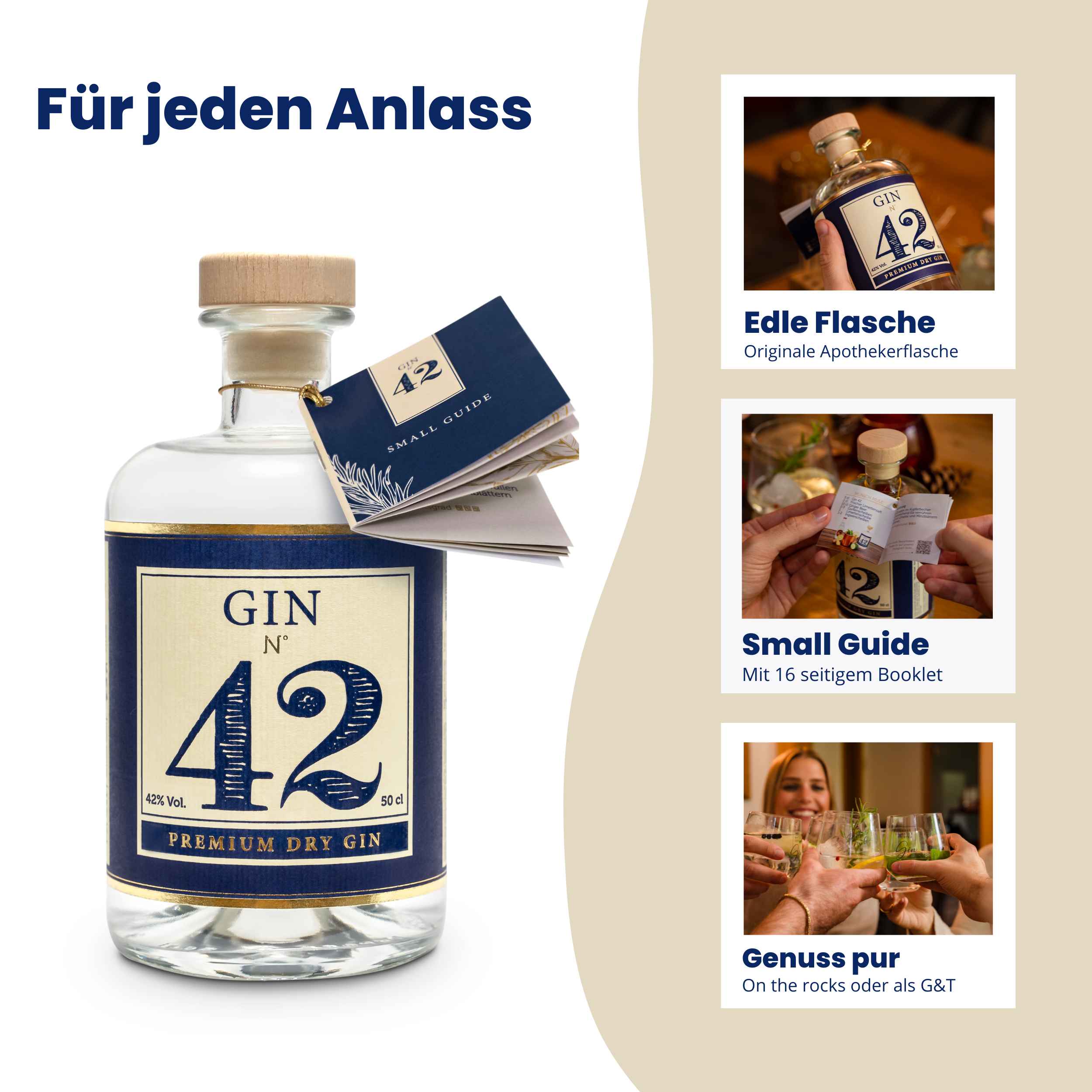 Gin 42 Premium Dry Gin 42 % Vol. 0,5 l