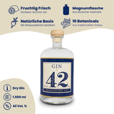Gin 42 Magnum Premium Dry Gin 42% Vol. 1,5 l