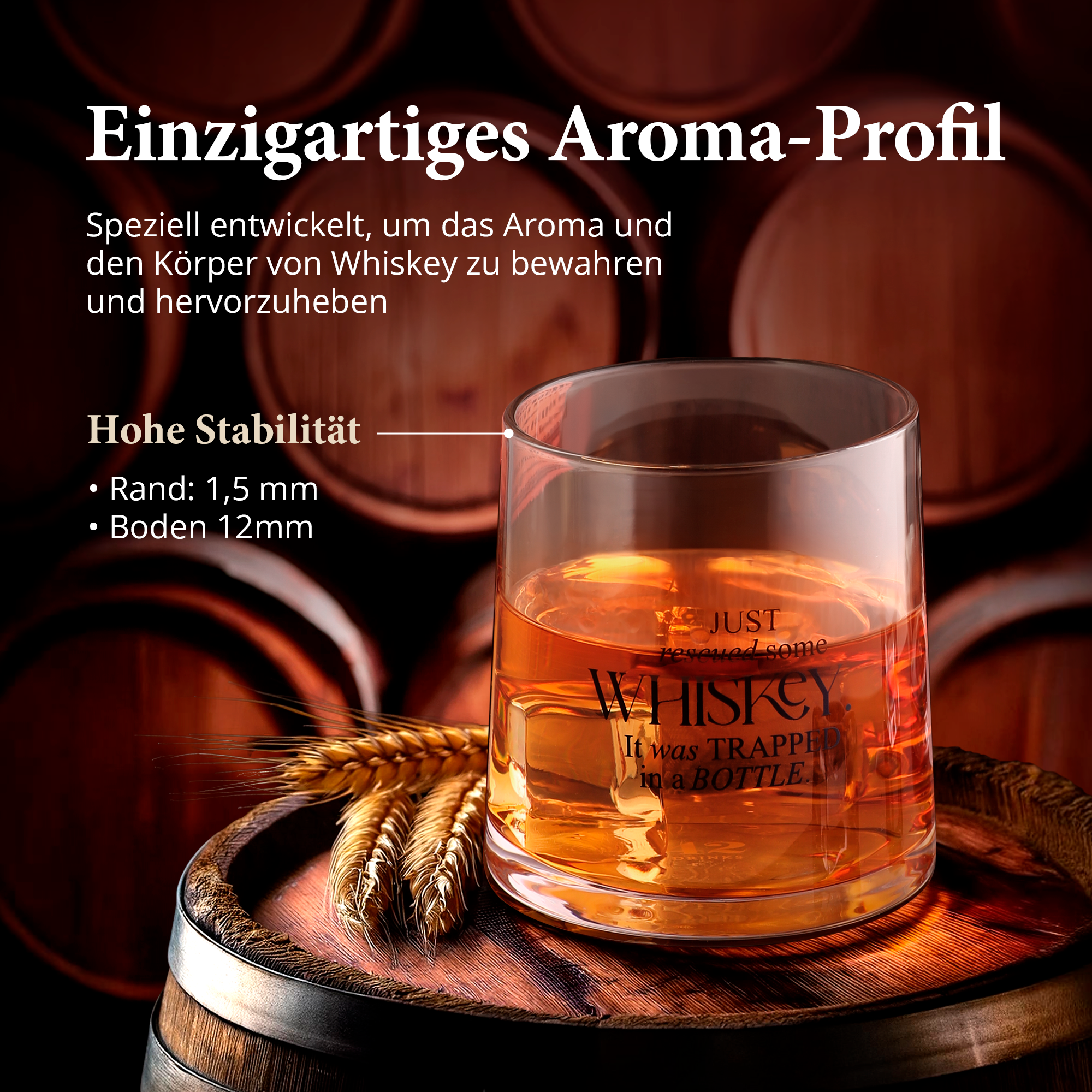 Whiskey Gläser - 2er Geschenkset mit Sprüchen (2 x 350 ml)