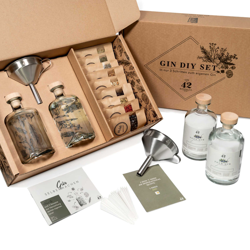 Gin Set zum Selbermachen mit Basisalkohol