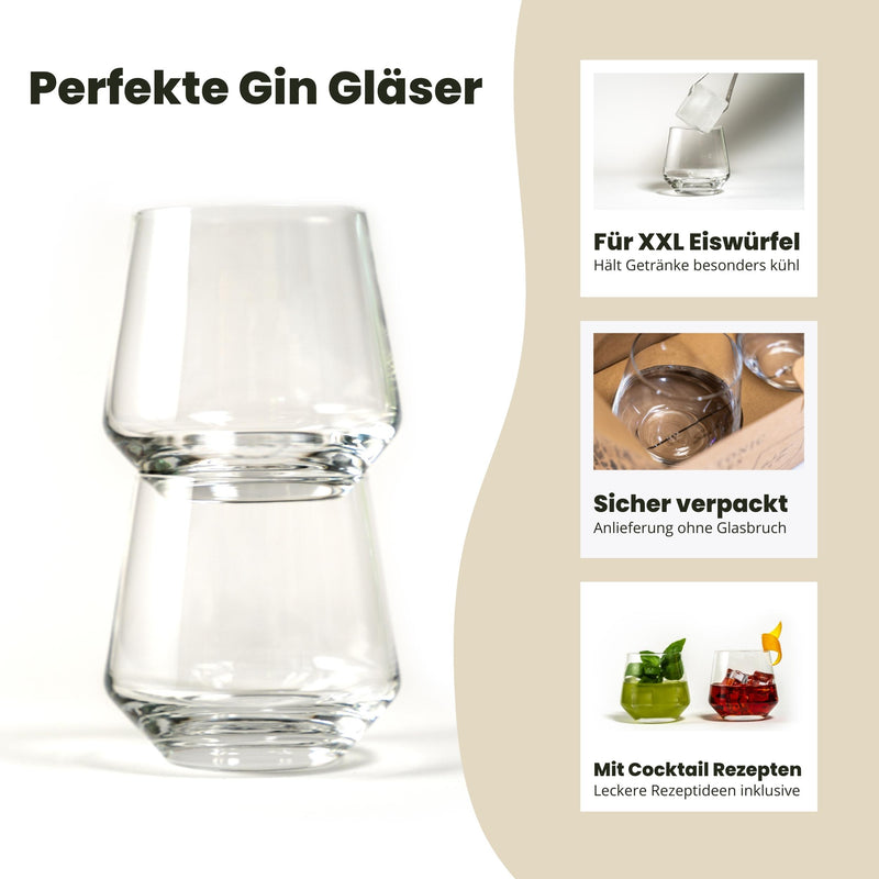 Gin Gläser - 4er Geschenkset - 4 x 400 ml