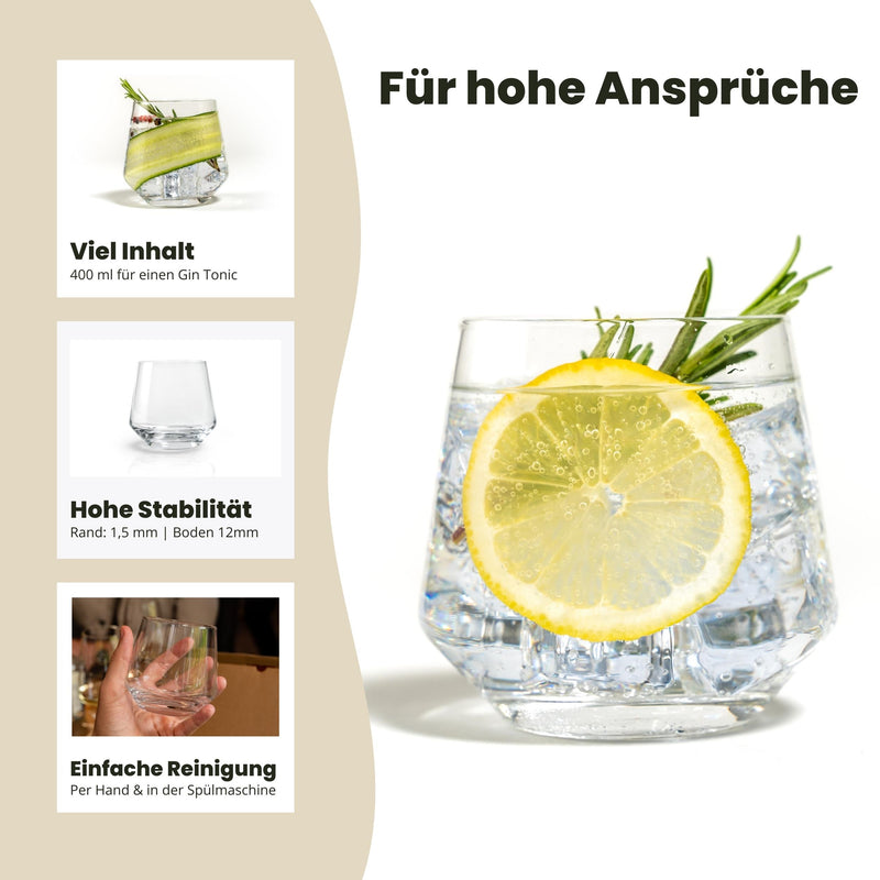 Gin Gläser - 4er Geschenkset - 4 x 400 ml