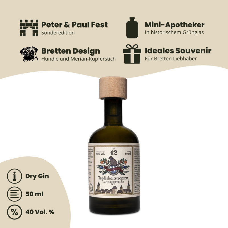 Gin 42 Mini Tapferkeitstropfen - Peter-und-Paul Fest Edition 40 % Vol. 0,5 L