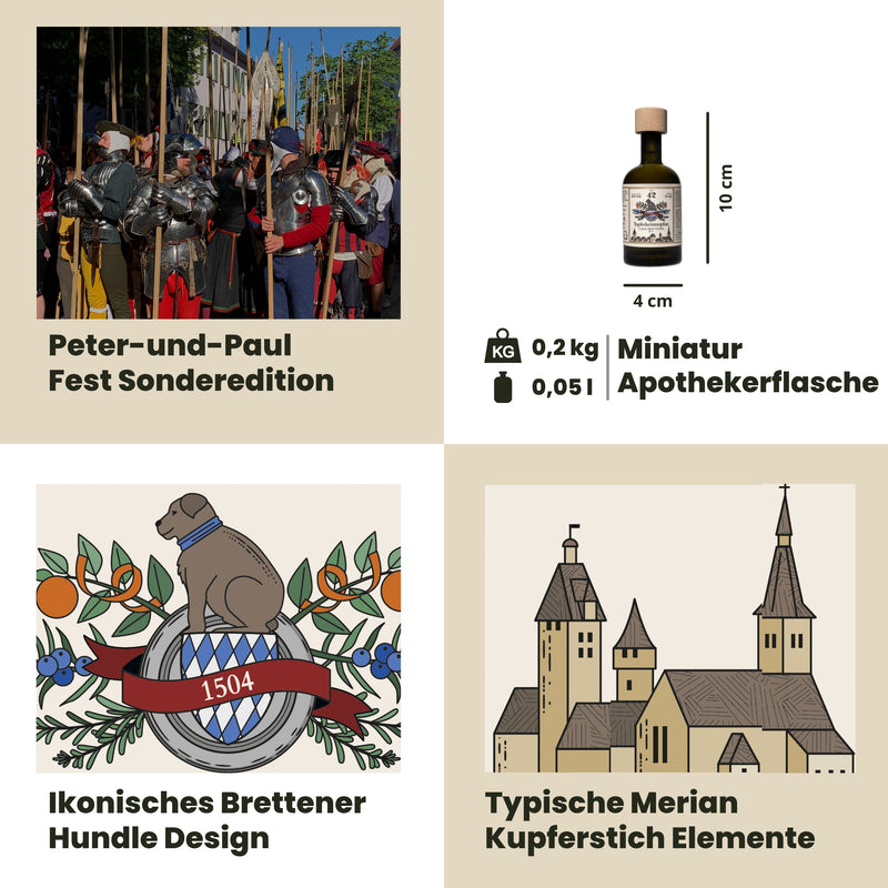 Gin 42 Mini Tapferkeitstropfen - Peter-und-Paul Fest Edition 40 % Vol. 0,5 L