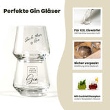 Verres à Gin Tonic - coffret cadeau de 2 avec dictons sur le gin (2 x 400 ml)